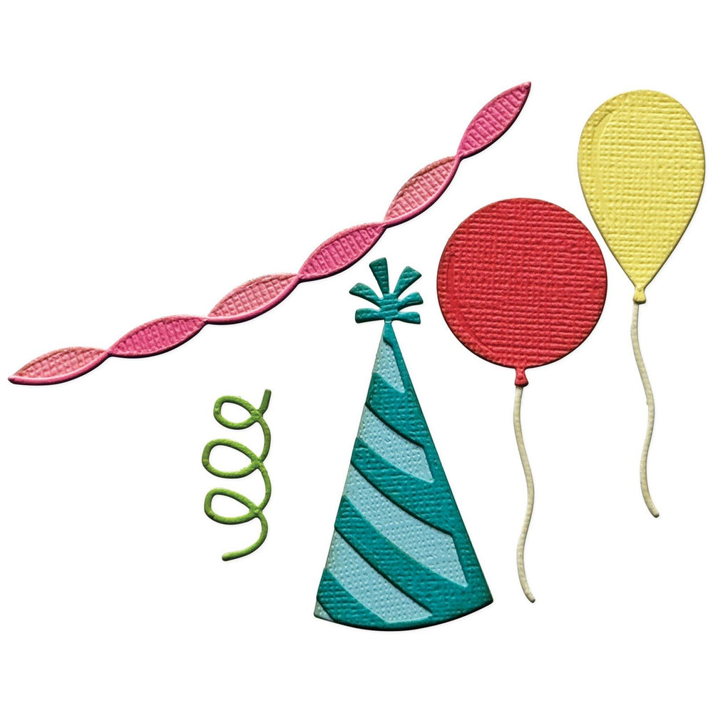 Sizzix • vault embossing folder with thinlits die set celebrate by tim holtz 9pcs