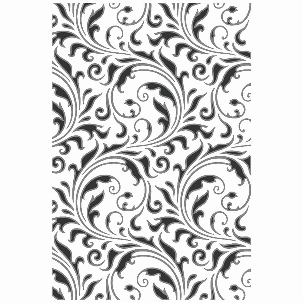 Sizzix • multi level textured impressions embossing folder vault flourish by tim holtz