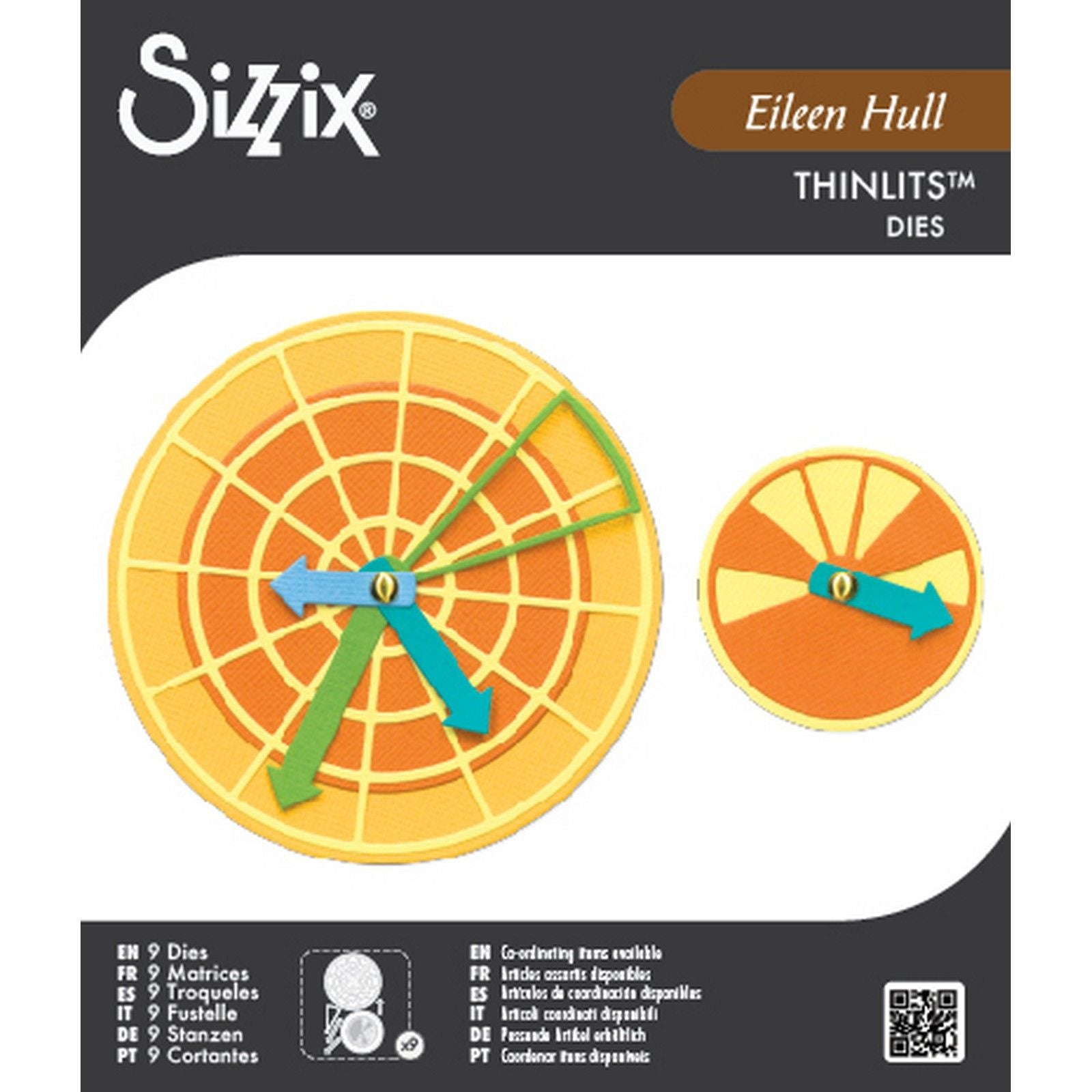 Sizzix • thinlits 9pcs die set rainbow wheels by eileen hull
