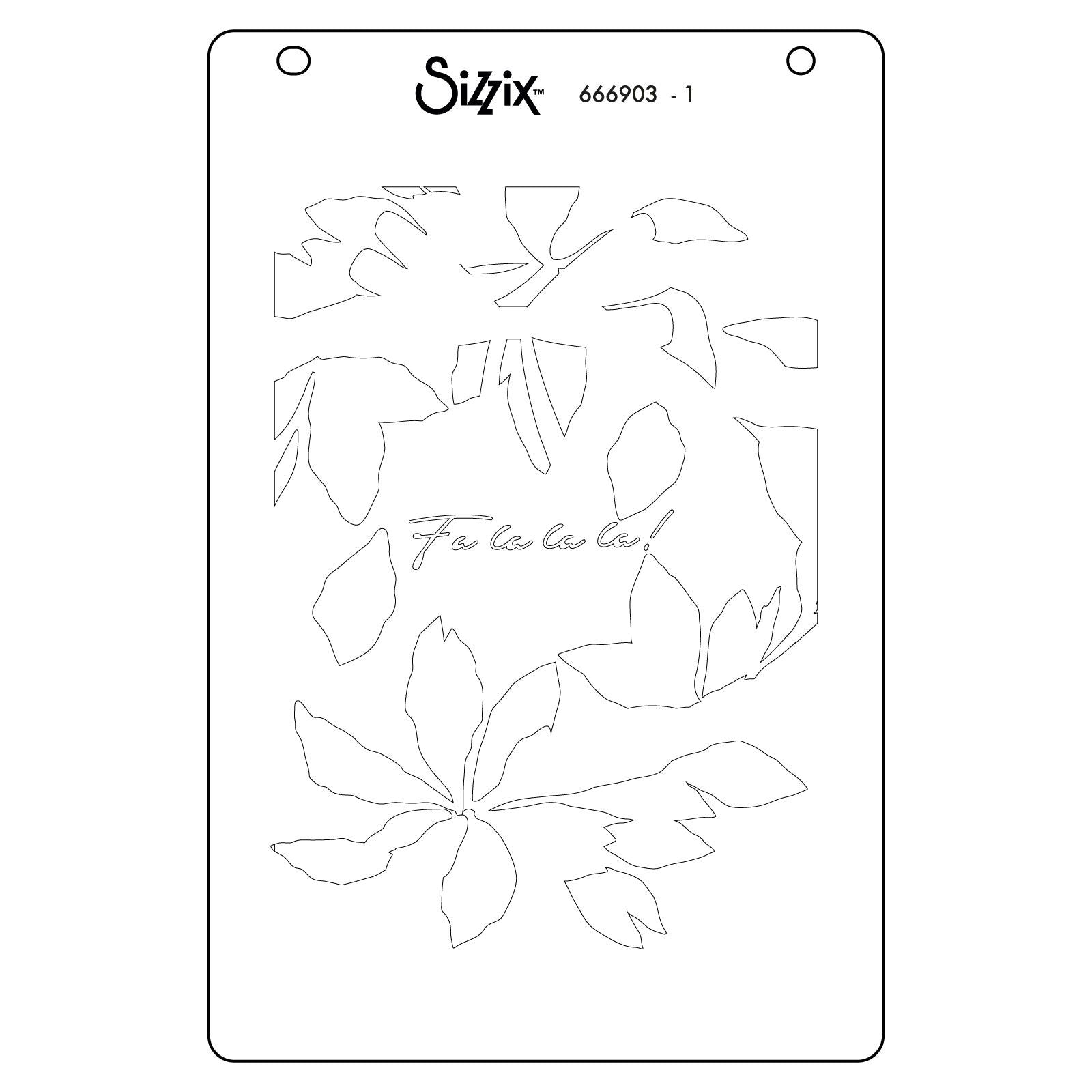 Sizzix • a6 stencil 4pcs a wreath in time by stacey park