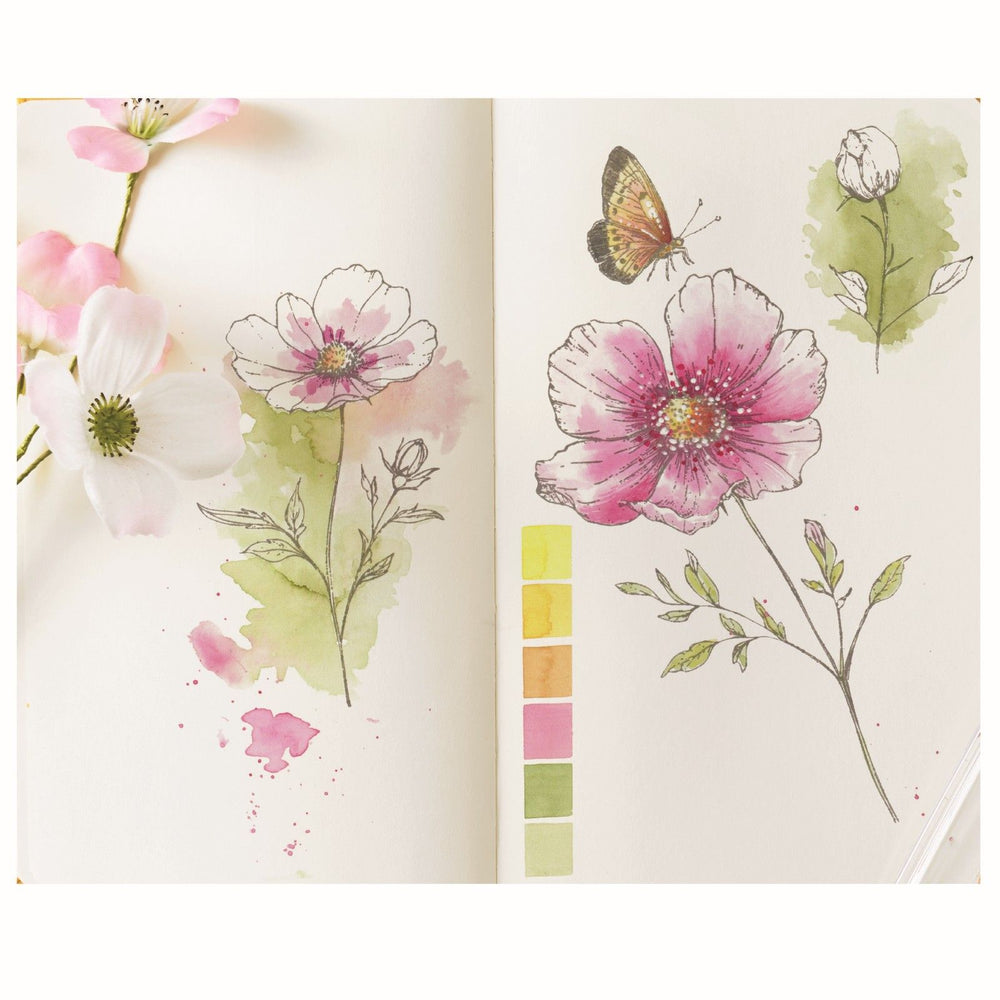 Sizzix • clear stamp set 10pcs cosmo and butterflies by willow wolfe