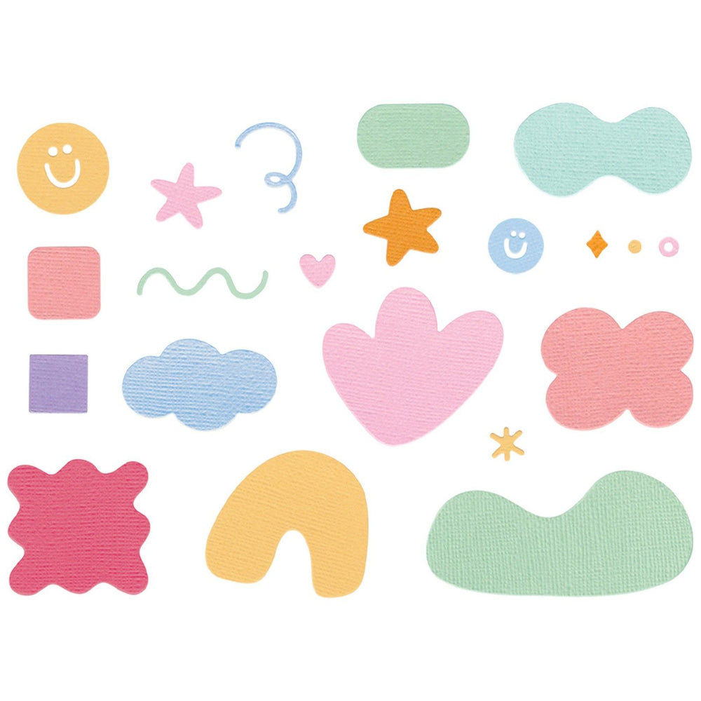 Sizzix • thinlits die set 19pcs abstract doodles by letters by shells