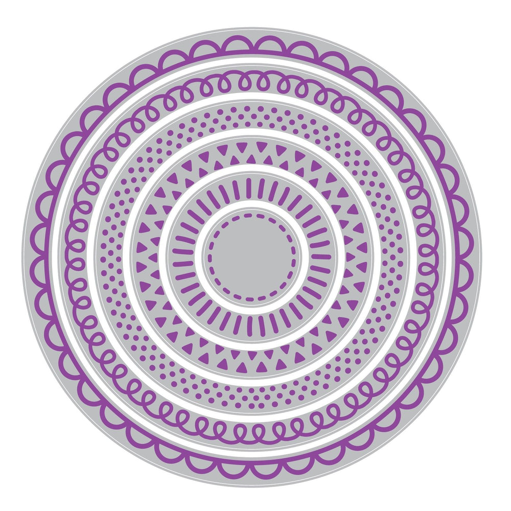 Sizzix • thinlits die set border party circles by catherine pooler 6pcs