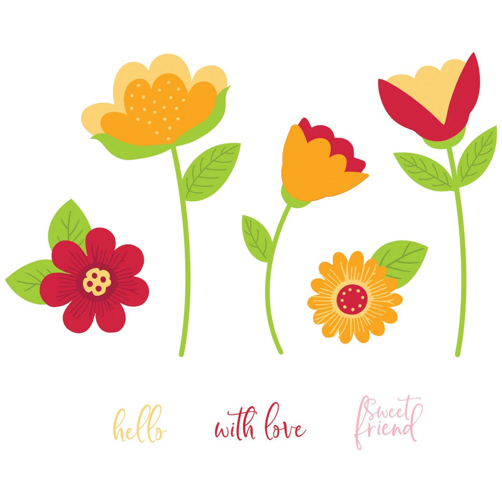 Sizzix • clear stamp set whimsy bloom nr.1 by catherine pooler 22pcs