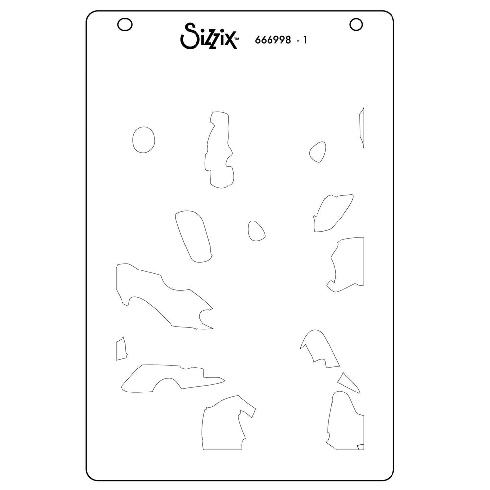 Sizzix • layered stencils a6 paper scraps by catherine pooler 4pcs