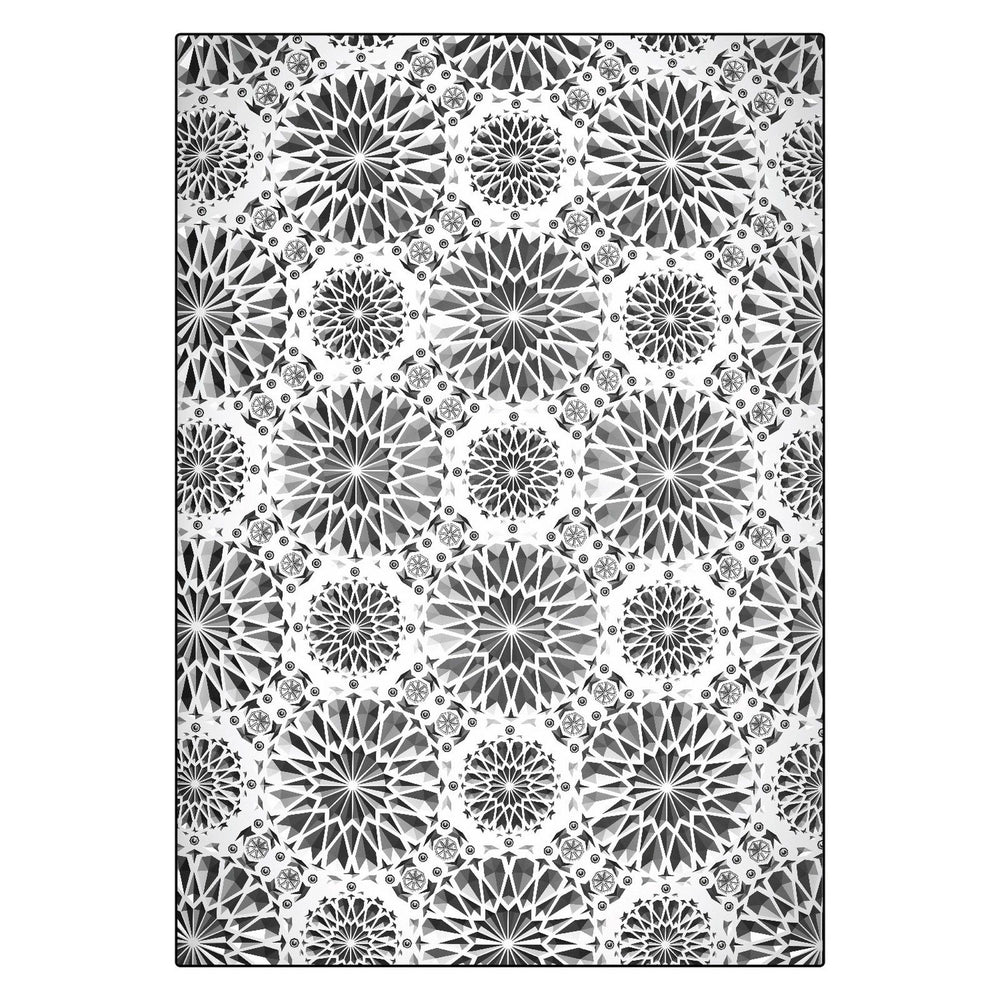 Sizzix • 3-d texture fades embossing folder kaleidoscope a5 by tim holtz