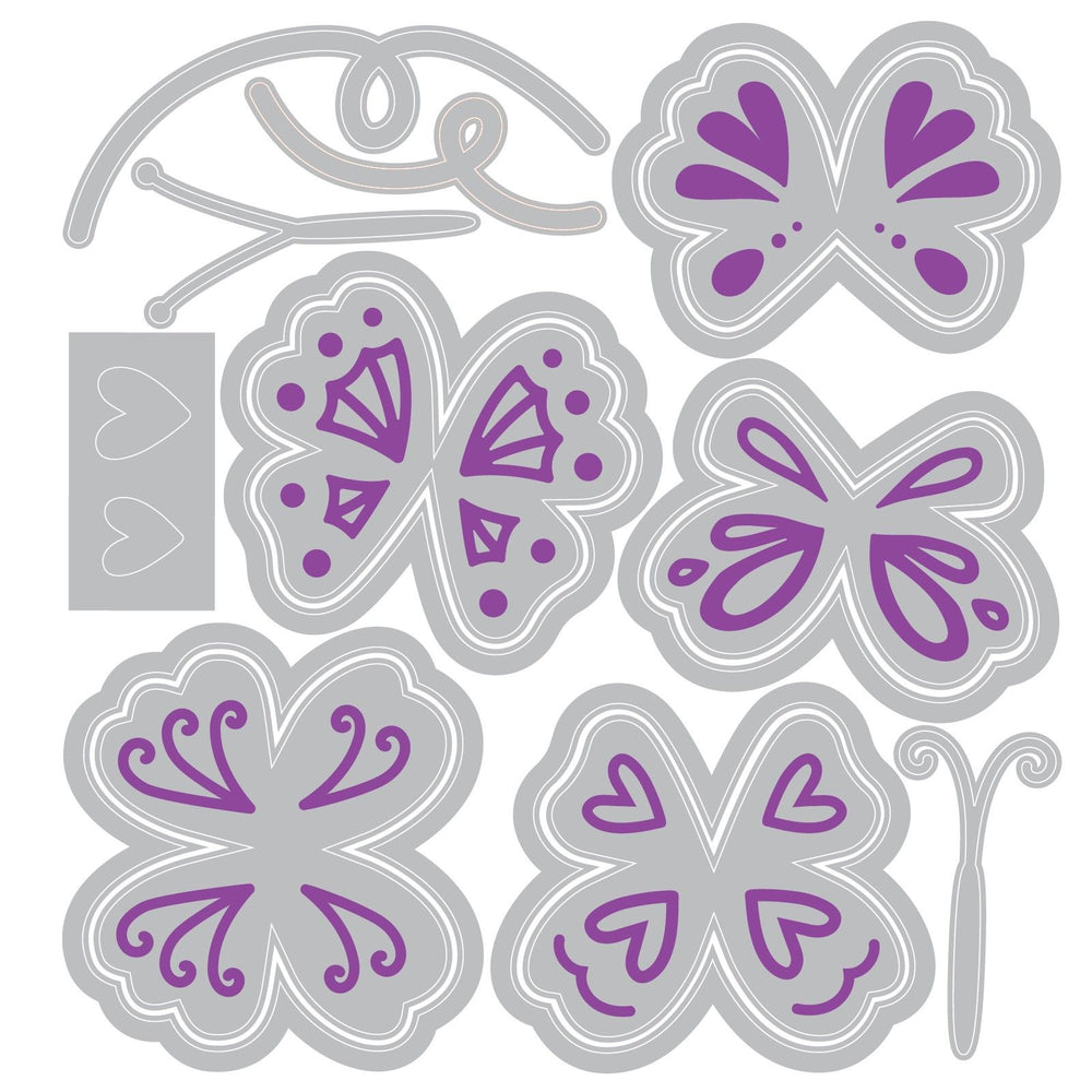Sizzix • framelits die set bright butterflies nr.2 by catherine pooler 10pcs