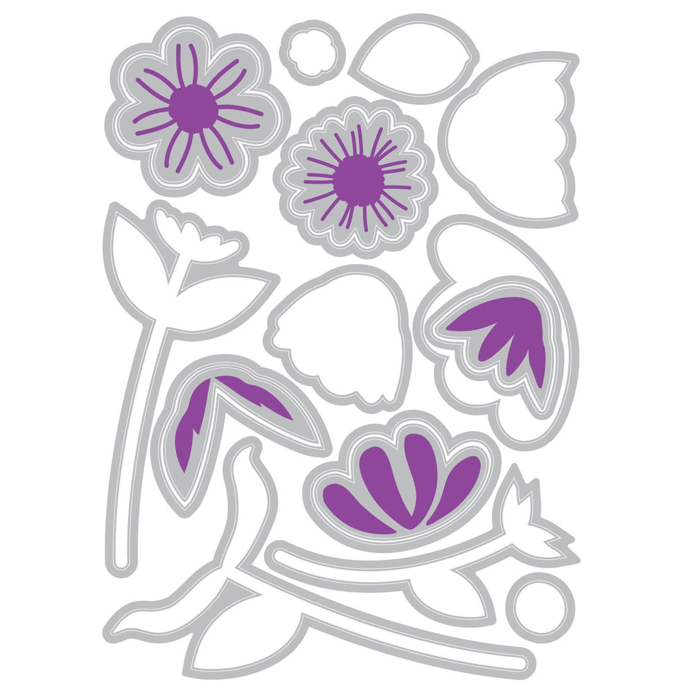 Sizzix • framelits die set whimsy blooms nr.2 by catherine pooler 16pcs