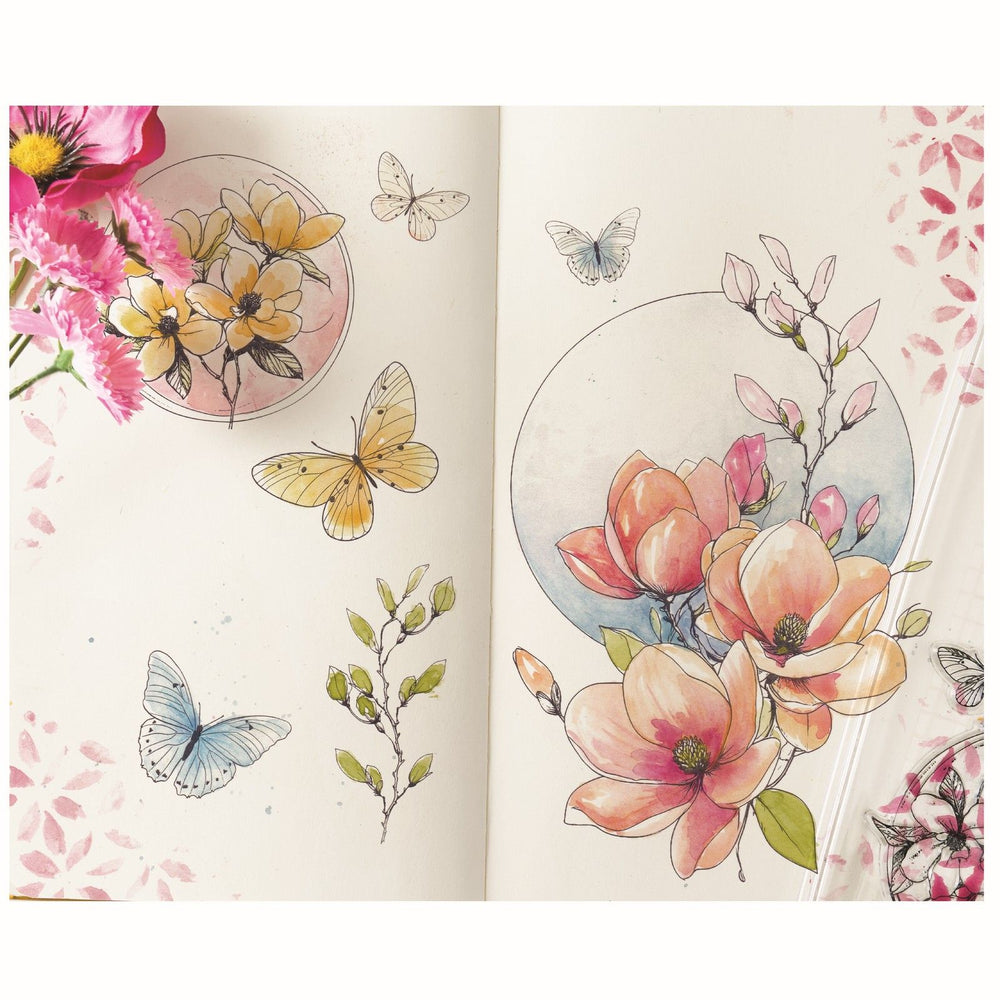 Sizzix • clear stamp set 7pcs magnolia by willow wolfe