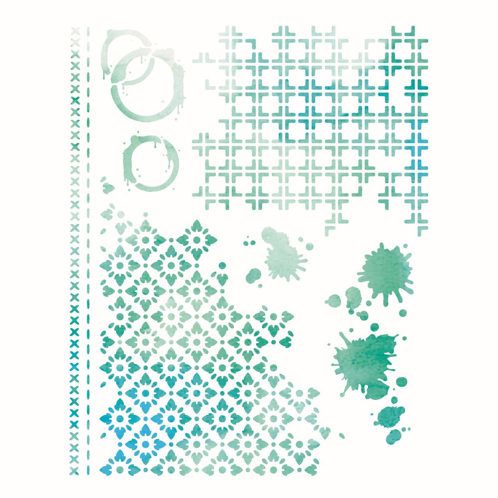 Sizzix • a4 stencil 1pcs artful layers by 49 market