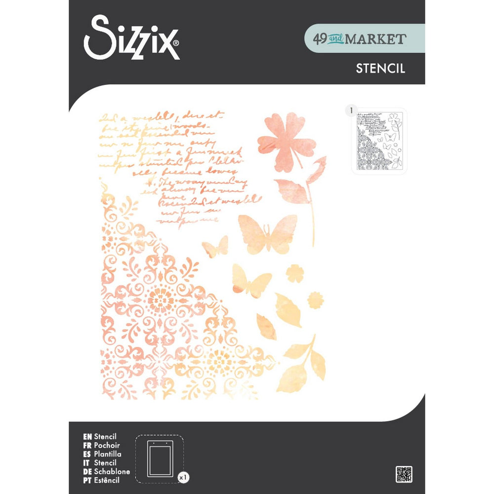 Sizzix • a4 stencil 1pcs petal play by 49 market