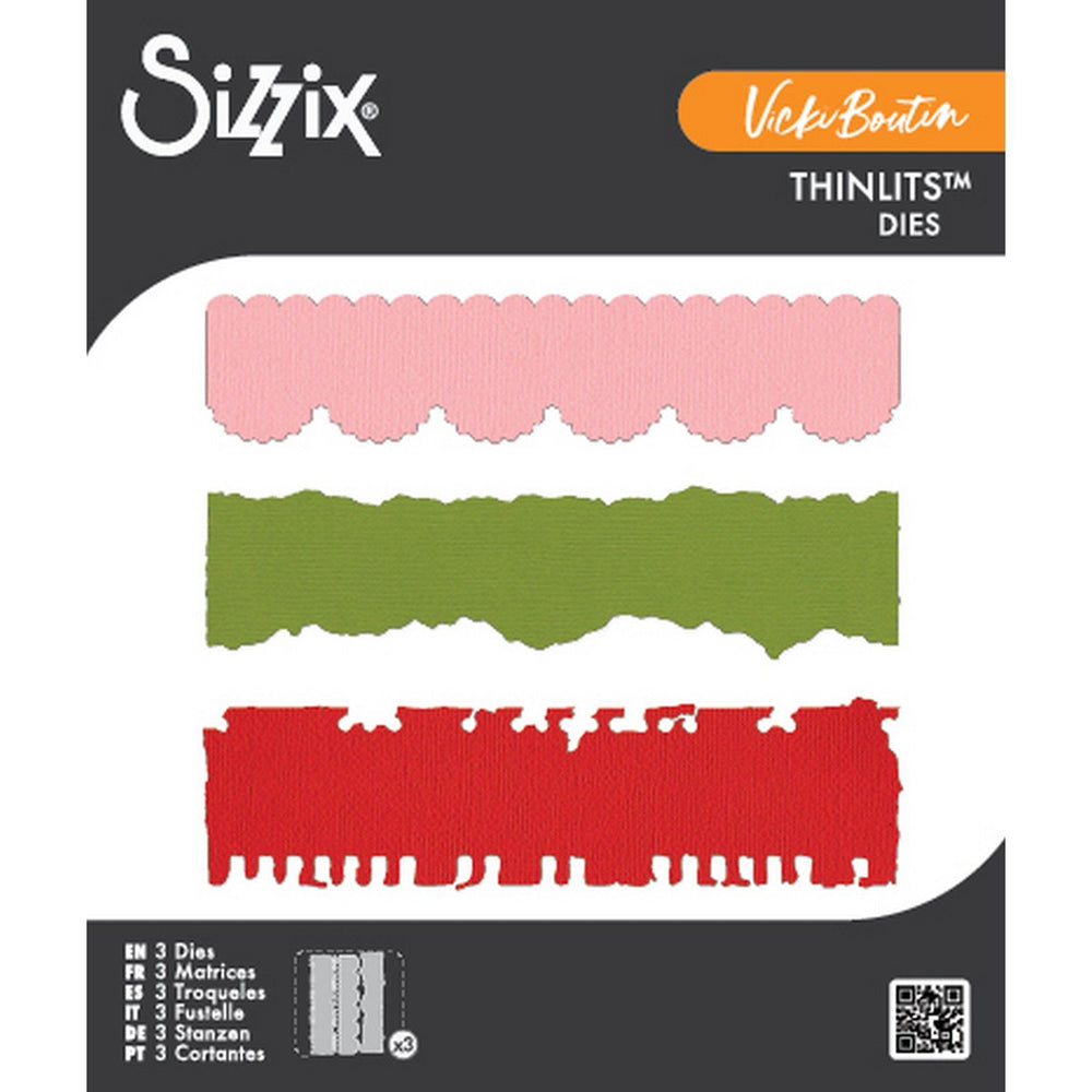 Sizzix • thinlits 3pcs die set double edgers by vicki boutin