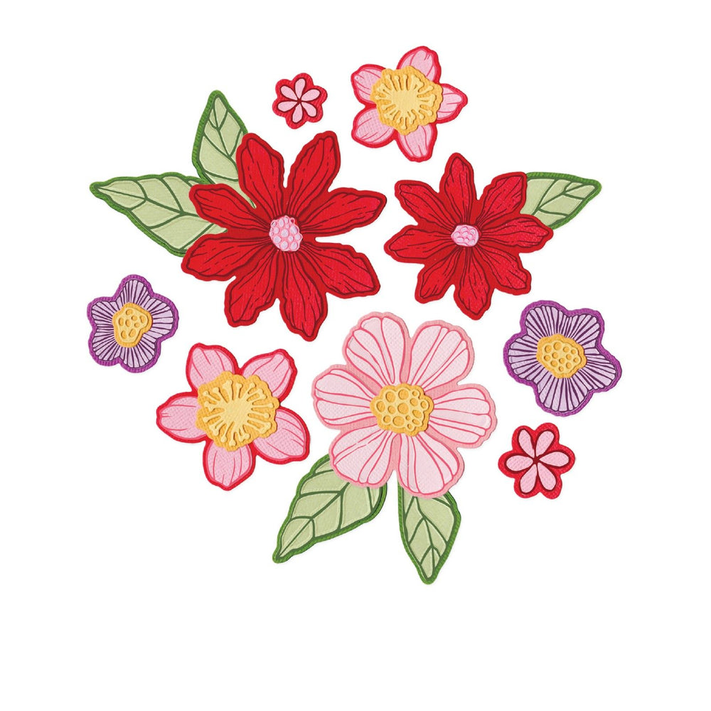 Sizzix • clear stamps set 16pcs 35pcs framelits die floral layers 1 by vicki boutin