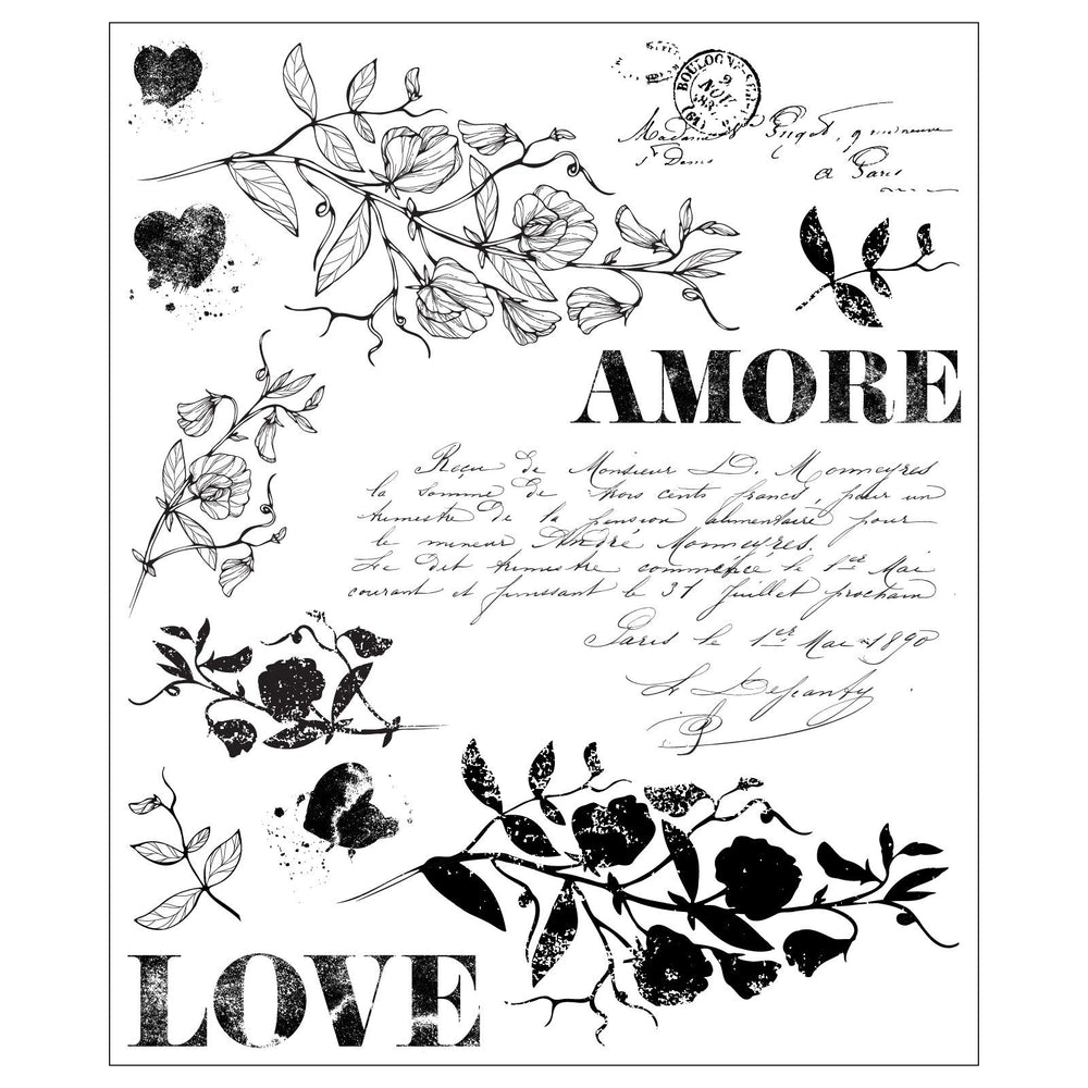Sizzix • clear stamp set 13pcs love letters by willow wolfe