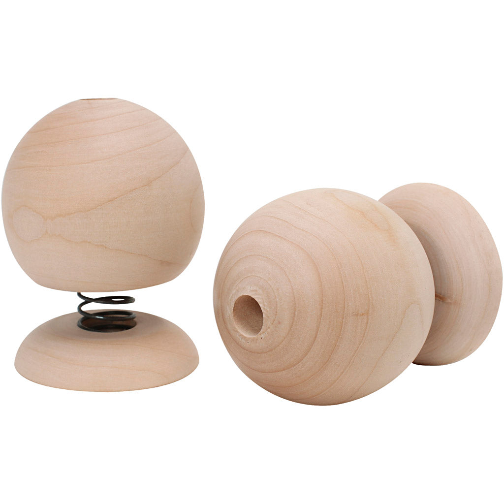 Creatief bedrijf houten stuiterfiguur, 12st.