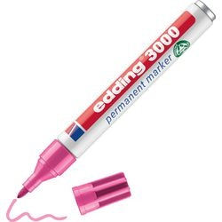 Permanent marker edding 3000 ronde punt 1,5 - 3 mm roze