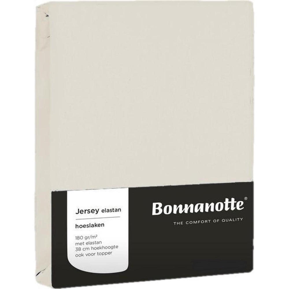 Bonnanotte hoeslaken jersey elastan off white 90x200cm