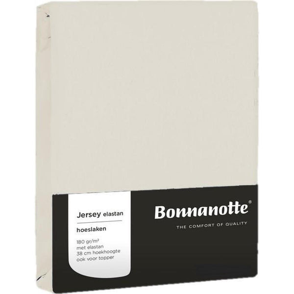 Bonnanotte hoeslaken jersey elastan off white 90x200cm