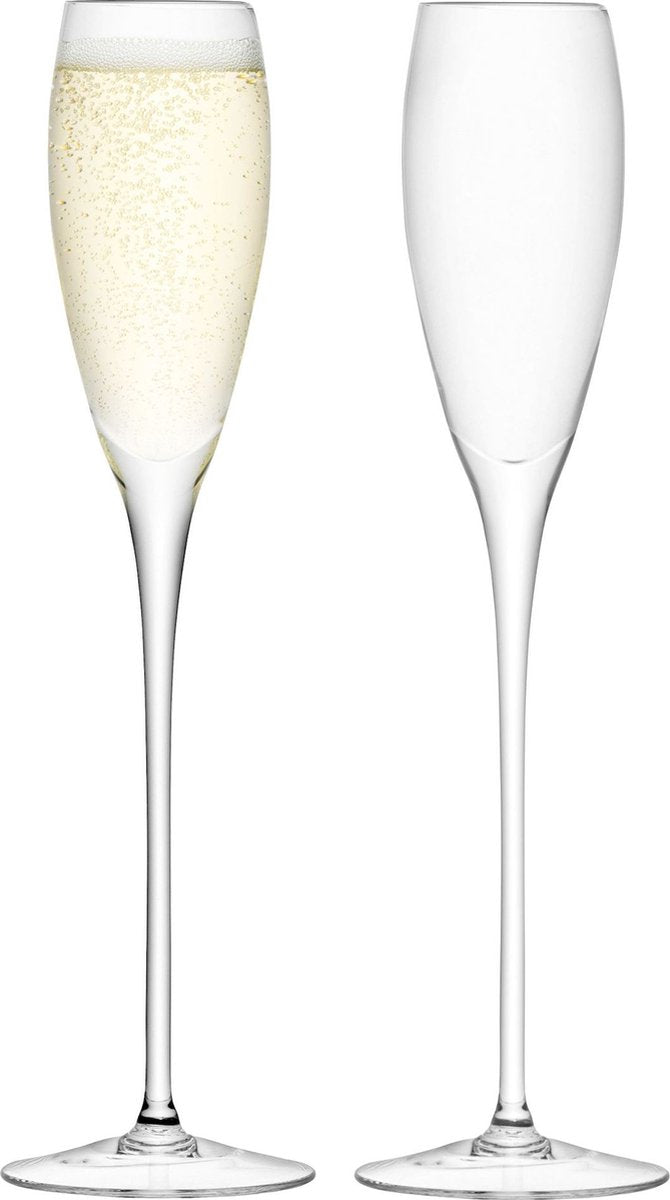 L.s.a. - wine champagneglas 160 ml set van 2 stuks - glas - transparant