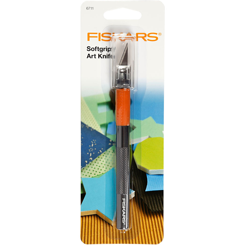 Fiskars art hobbymes - 13cm - zilver oranje