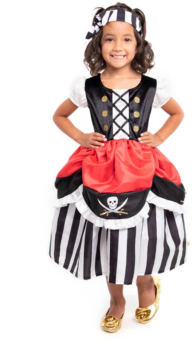 Little adventures - piraten jurk met hoofdband – maat 110-122
