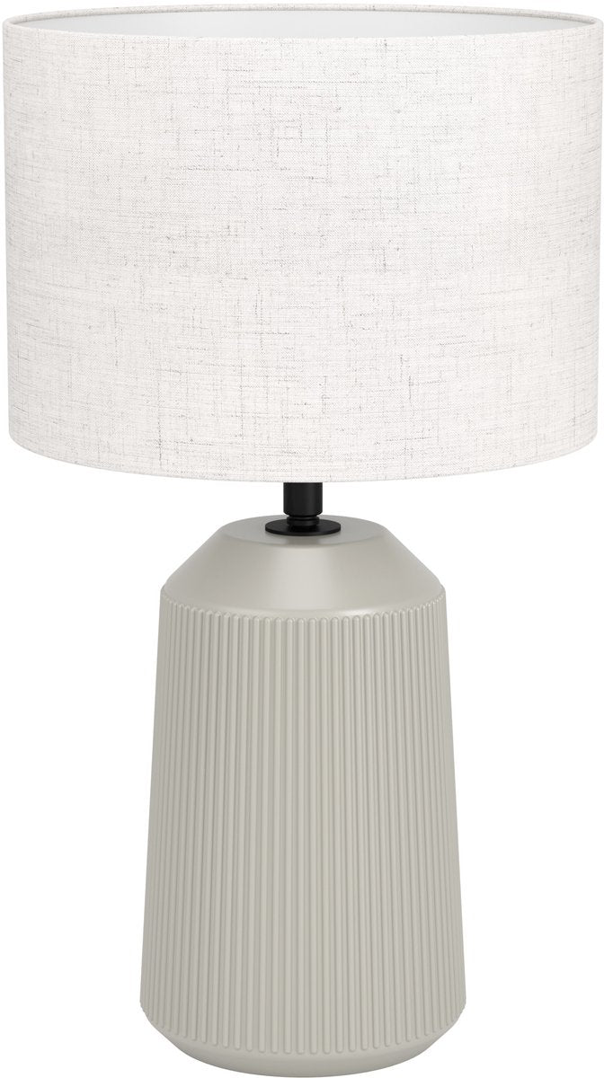 Eglo capalbio tafellamp - e27 - 41 cm - zandkleur wit - keramiek