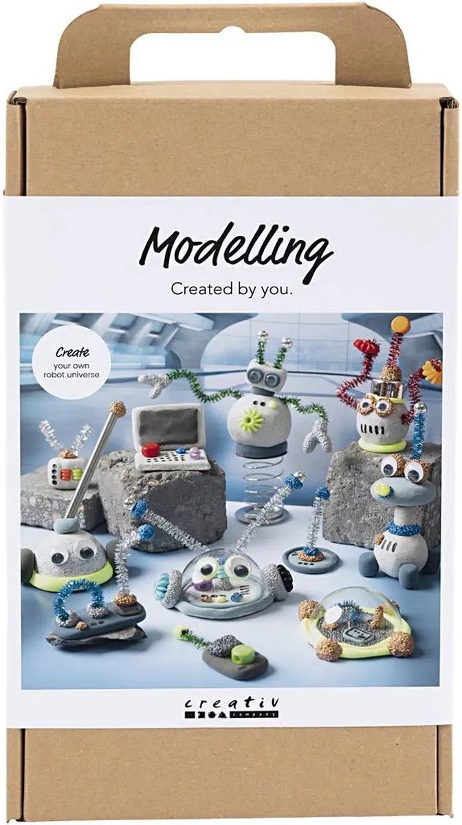 Creativ company https: www.cchobby.nl hobbyset-boetseren-robot-blauw-grijs-rood-verzilverd-1-doos