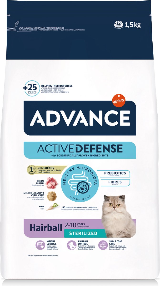 Advance gesteriliseerde haarbal voor katten