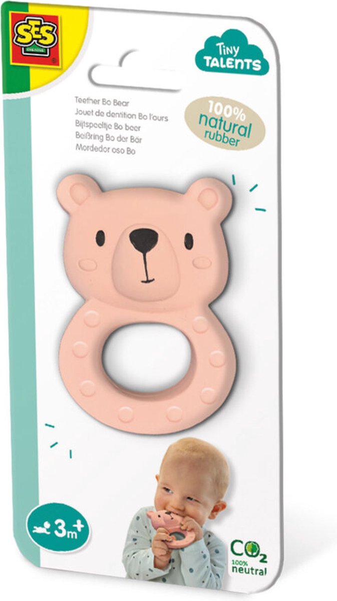 SES creative SES Tiny talents teether Bo beer - 100% natural rubber