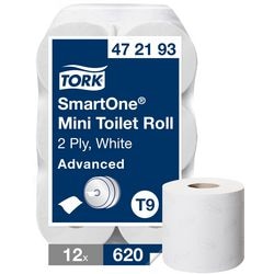 Toiletpapier tork t9 smartone advanced 2-laags wit