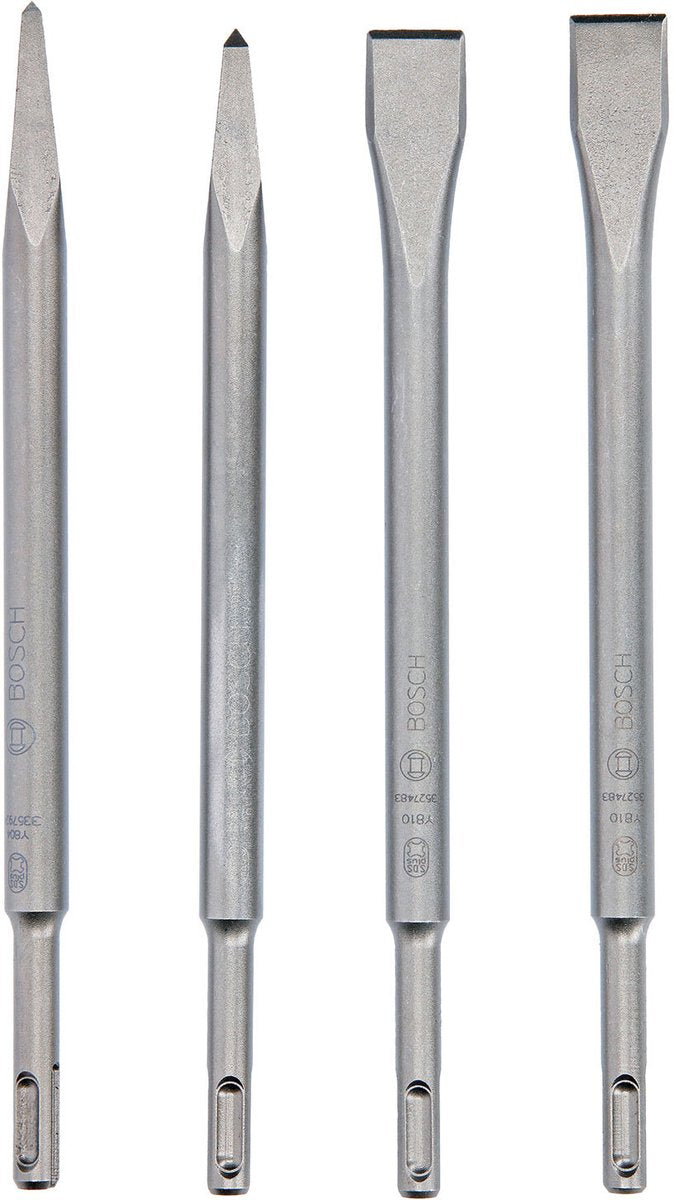 Bosch beitelset 4 stuks standaard 250 sds-plus