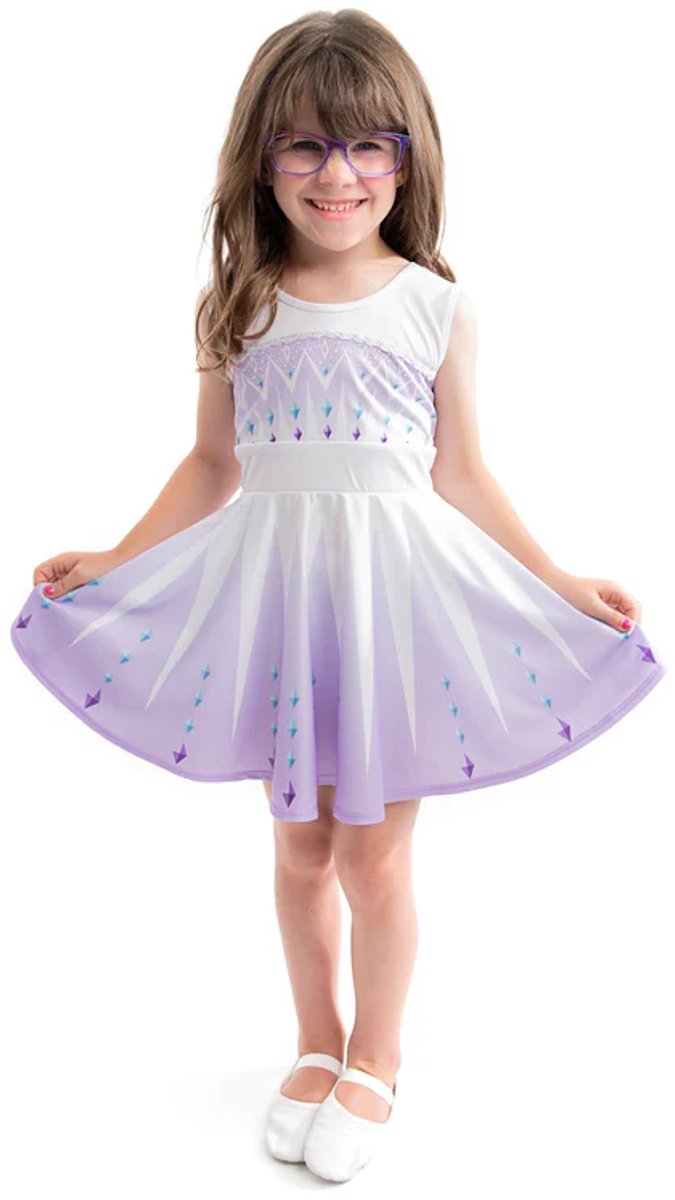Little adventures - ice coronation twirl jurk – maat 128-134