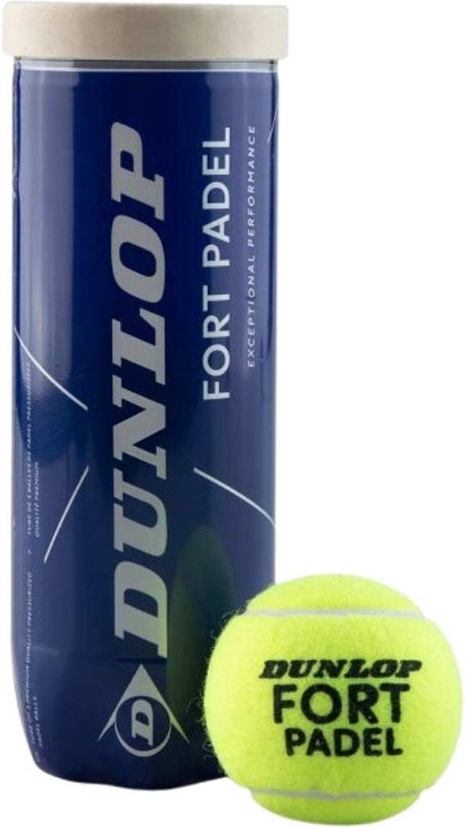 Dunlop fort padel 3pet padelballen geel