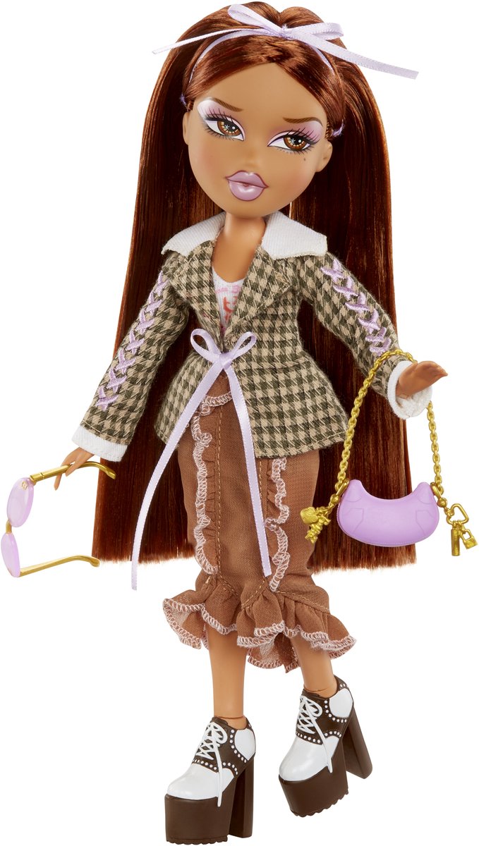 Bratz stylin'-modepop yasmin met aanpasbaar t-shirt voor jou en accessoires