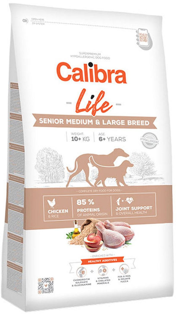 Calibra dog life senior medium large breed - kip - 2,5 kg