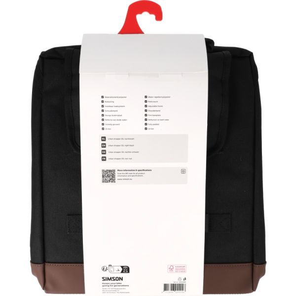 Rema tip top nederland b.v. tas simson urban enkel | zwart | 15l