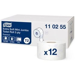 Tork toiletpapier t2 premium 3-laags wit