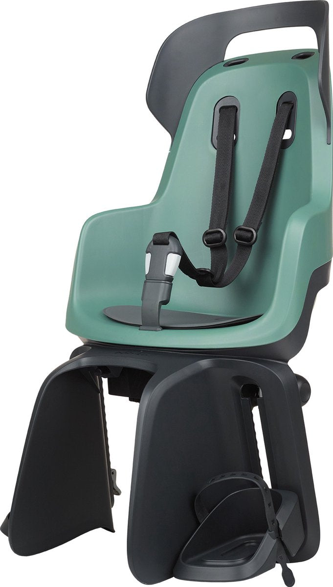 Bobike GO RS achterzitje met slaapstand. kleur: Pepperlichtgroen, dragermontage