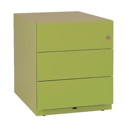 Ladenblok bisley nwa59m7sss104 3 laden verrijdbaar cilinderslot groen