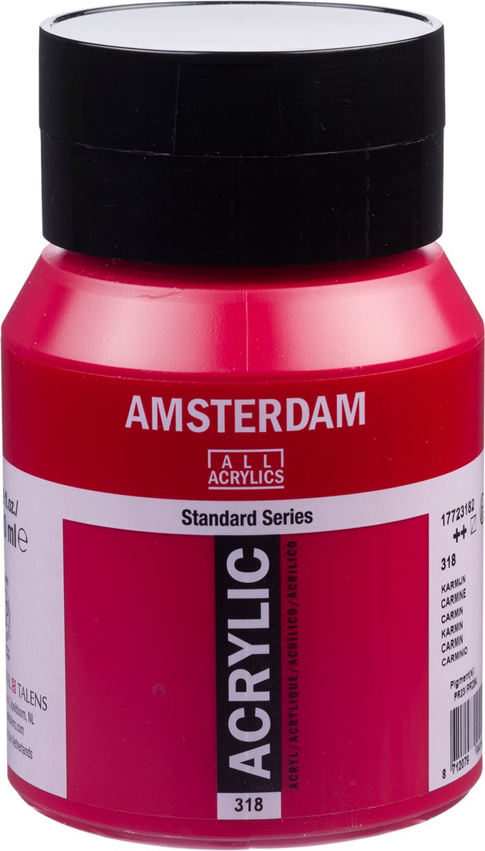 Amsterdam standard series acrylverf pot 500 ml karmijn 318