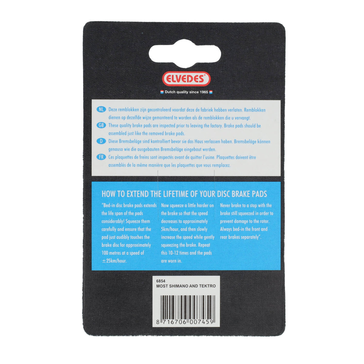 Disc brake pads Elvedes organ. Shimano