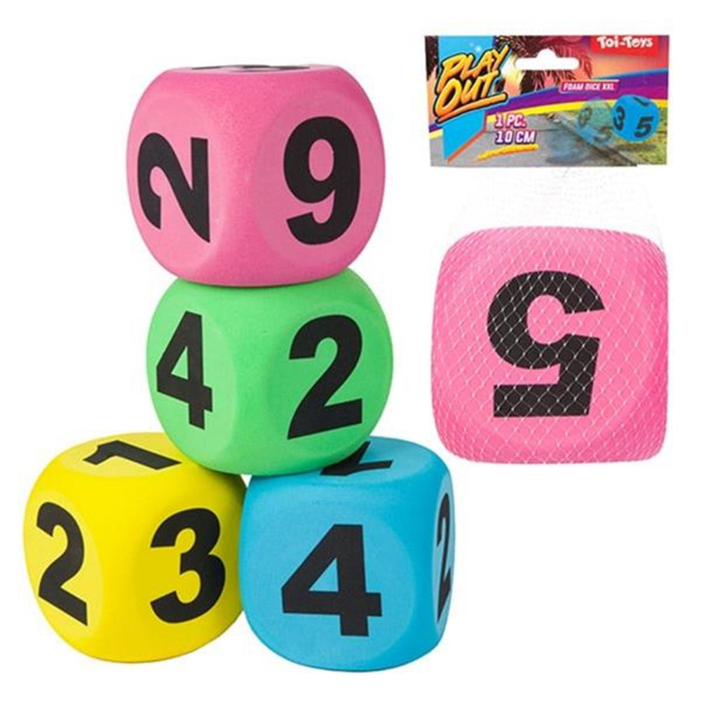 Toi-toys speelschuim dobbelsteen, 10cm