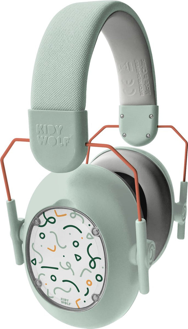 Kidywolf kidynoise kinder gehoorbescherming groen – 25db geluidsreductie, opvouwbaar verstelbaar, 5+