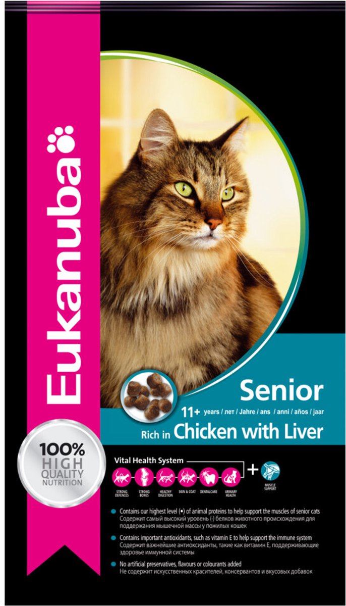 Eukanuba kat top condition 7+ senior kip - lever 10 kg
