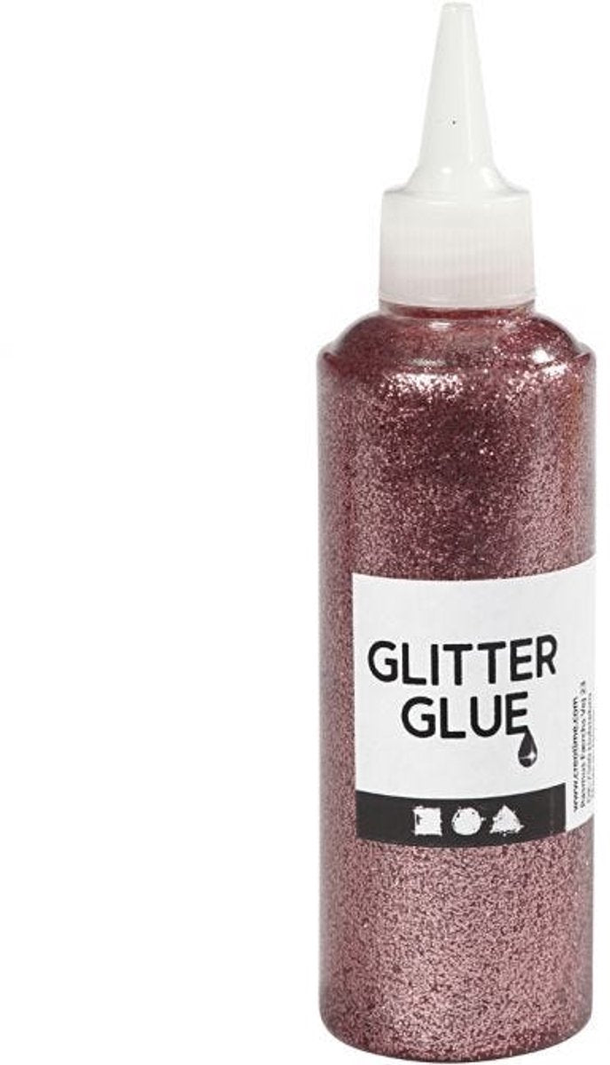 Creativ company cc glitterlijm 118 ml lichtroze
