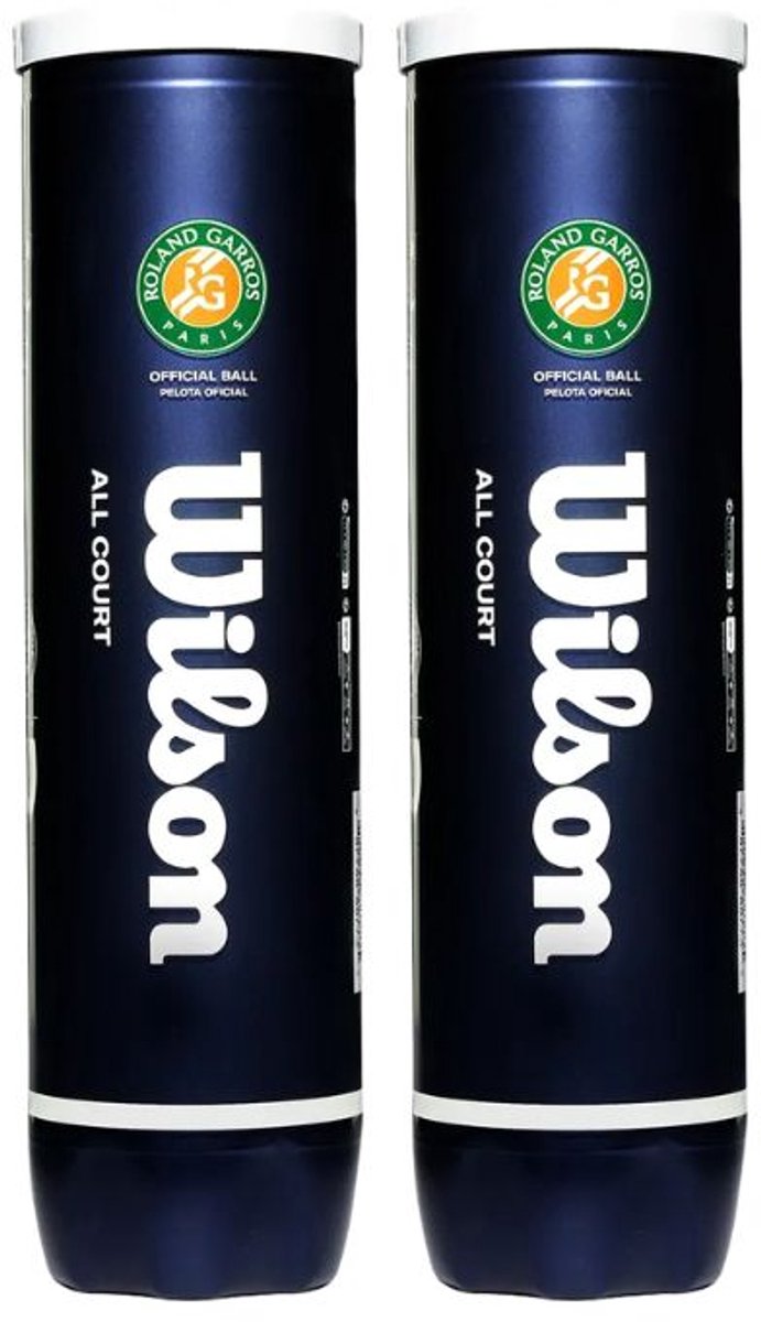 Wilson roland garros all court tennisballen - 4 can - 2 blikken