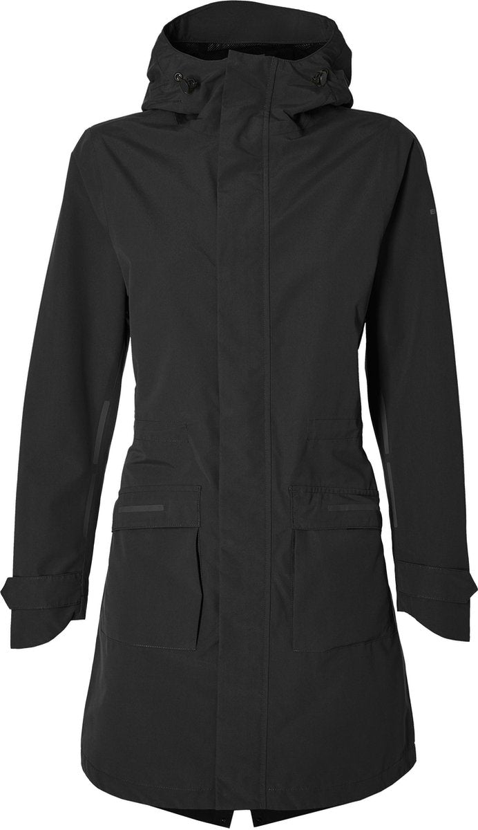 Basil mosse dames parka - jet black - maat s