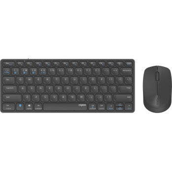 Rapoo 9600m draadloos multimode blade combo tkl toetsenb-muisset,dnk gr qwerty us