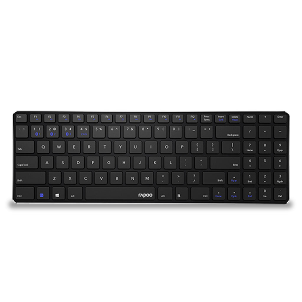 Rapoo toetsenbord mm slim zwart e9100m