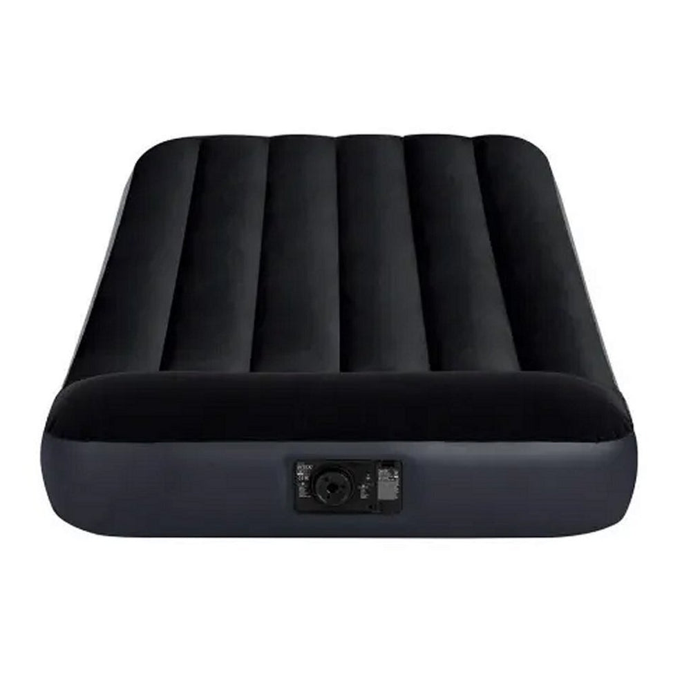 Intex 64146 hoofdkussen rest classic twin luchtbed + pracht 99x191x25 cm zwart